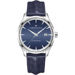 Hamilton Jazzmaster Quartz Blue Dial Blue Leather Strap Men's Watch H32451641