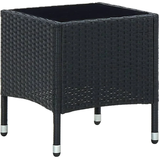 havebord 40x40x45 cm polyrattan sort