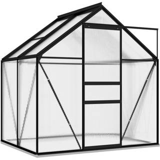 drivhus 2,47 m² aluminium antracitgrå
