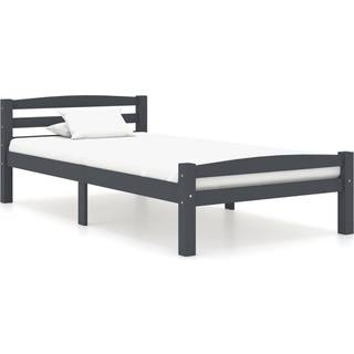 sengeramme uden madras massivt fyrretræ 90x200 cm