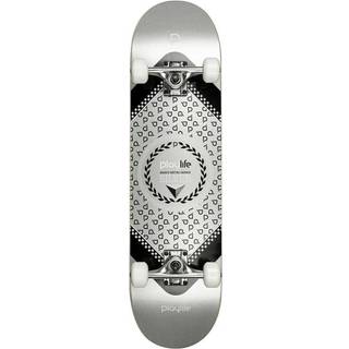 Playlife Heavy Metal Silver Skateboard