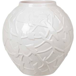 Kähler relief vase h20cm hvid