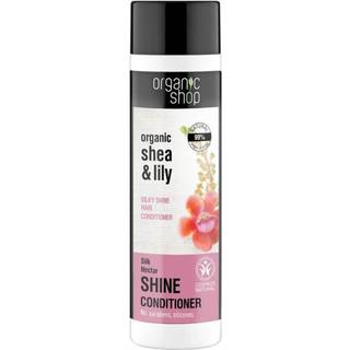 Organic Shop Organic Shea & Lily Lysnende balsam til glansfuldt hår, som er let at kæmme Til farvet hår 280 ml - 280 ml