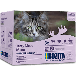 Bozita Feline Multibox Kødmenu Kød i sauce 12x85 g