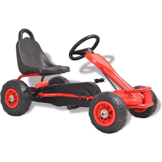 pedal-gokart med luftdæk rød