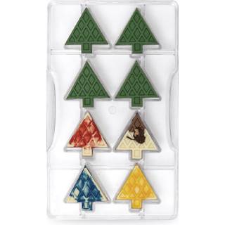 Moderne Juletræ - Polycarbonat Chokoladeform, Decora