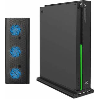 Xbox One X-stativ med blæser og 3 USB-porte