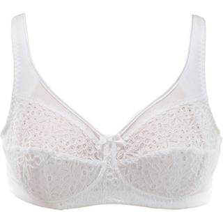 Damella Classic Soft Lace Bra - White - F 95