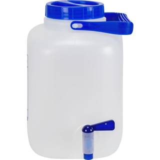 Vanddunk med hane Nordiska Plast, naturhvid/blå, 5 liter
