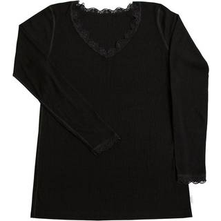 Joha Women's Blouse I L/S 70/30 Merino undertøj Damer størrelse M farve sort