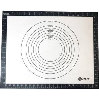Conzept Bagemåtte Silikone/Glasfiber 50 X 40 cm - Hvid/Sort