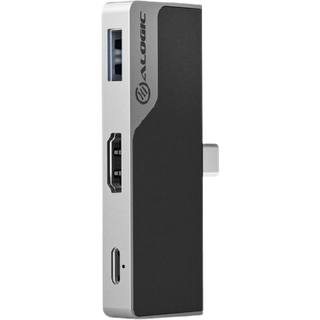 Alogic Ultra USB-C Nano mini Dock - HDMI/USB-A/60W PD - Sølv