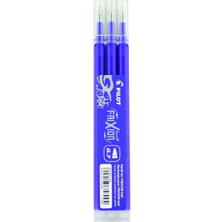 PILOT Refill 3-pak FriXion udviskeligt blæk 0,7 lilla 356094