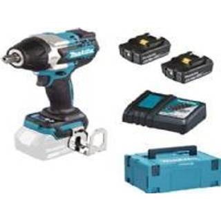 MAKITA DTW701RTJ Slagnøgle Li-Ion, 18V, 700Nm, brushless +2x batterier 18V, 5Ah + Lader