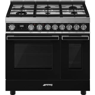 SMEG CPF92GMBL Gaskomfur Sort