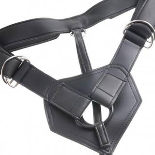 King Cock 7 - strap-on dildo m. sele (sort)