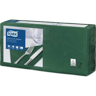 Tork Soft frokostservietter 33x33cm 3-lags mørkegrøn