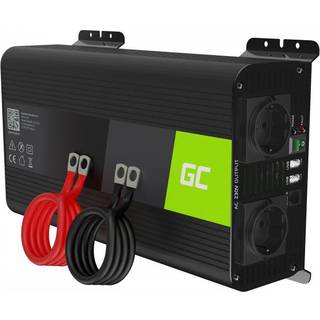 Green Cell Pro Inverter til bil 12V til 230V, 1000W/2000W Ren sinus