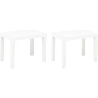 havebænke 2 stk. plastik hvid