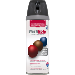 Plasti-kote Twist, Satin - 22100/ral 9005 Sort 400ml ✓ På lager - klar til levering og afhentning