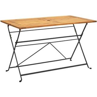 foldbart havebord 120x70x74 cm massivt akacietræ