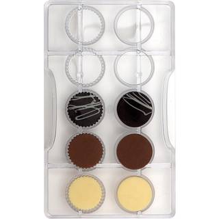 Smooth & Serrated Round - Polycarbonat Chokoladeform, Decora
