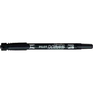 Pilot Twin 2-i-1 marker 0,4-0,5mm sort