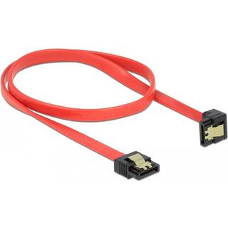 Delock - SATA 600 opad vinklet kabel - Rød - 50 cm