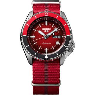 Seiko 5 Sports Boruto & Naruto “Sarada” Limited Edition Red Dial Nylon Strap Men's Watch SRPF67K1