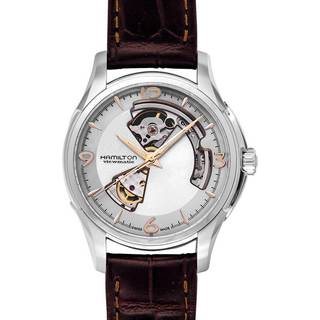 Hamilton Jazzmaster Open Heart Automatic Silver Dial Brown Leather Strap Men's Watch H32565555