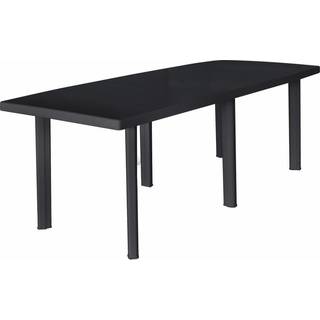 havebord 216 x 90 x 72 cm plastik antracitgrå