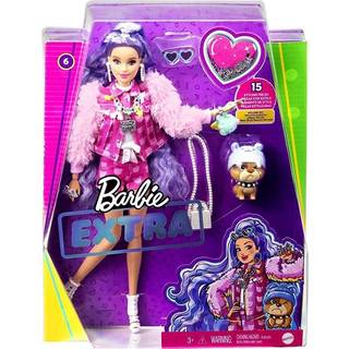 Barbie Extra-dukke med periwinkle-farvet hår – bevægelig mode-dukke til dristig og farverig leg med stil.