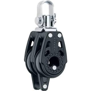 Dobbeltblok med sjækkel Harken Carbo Air 29 mm, roterende, glideleje, med hundsvot, passer liner Ø4 - 8 mm