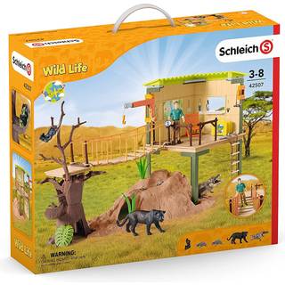 Schleich Wild Life Oplevelsesstation - legesæt med udkigspost, figur og 5 dyr