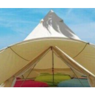 Glampingtelt TentZing®, 5x5m, 6 Personer, Sand