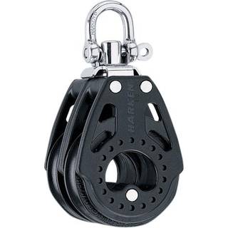 Dobbeltblok med sjækkel Harken Carbo Air 57 mm, fast/roterende, glideleje, passer liner Ø6 - 10 mm