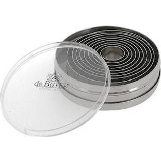 de Buyer Schachtel mit 9 Ausstechformen glatt - Edelstahl - Silber