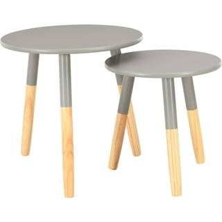 Vidaxl 2 -stykke sidebord s?t - Skandinavisk stil Solid Pinewood Black - Alsidig og elegante sideborde til stue Lounge Rum Night Stands Sofaborde
