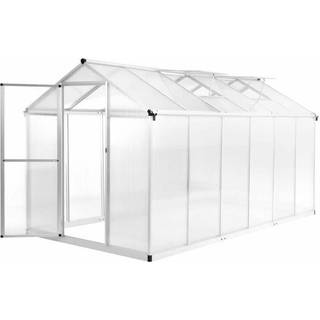 drivhus 362x190x195 cm 13,41 m³ aluminium