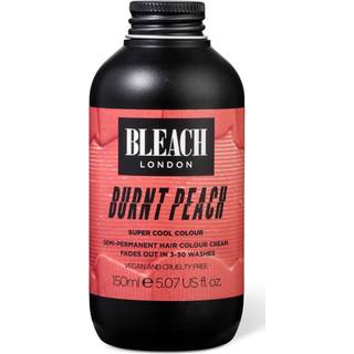 Bleach London Burnt Peach Color - Bright Peach Hair Dye - Vegan & Peta -godkendt semi -permanent direkte farvestof - 150 ml