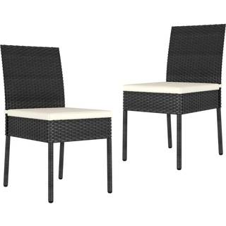 havestole 2 stk. polyrattan sort