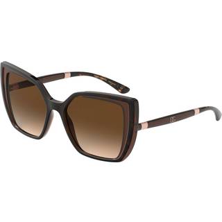Dolce & Gabbana Kvinde DG6138 318513 Solbriller Nylon Guld Brun Firkantet Normal Skygge