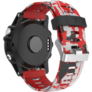 Camo armbånd Garmin Fenix 3 / 5X / 5X Plus - Rød Jellyfi