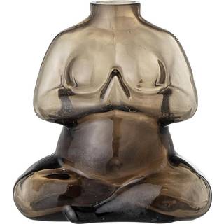 Bloomingville - Elze Vase, Brun, Glas