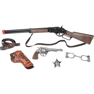 Wild West Revolver og Riffel Sæt Lege Pistoler og udklædning 49805