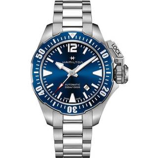 Hamilton Khaki Navy Frogman Automatic Blue Dial Stainless Steel Bracelet Men's Watch H77705145