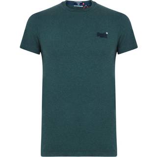 Superdry T-shirt i økologisk bomuld med broderi