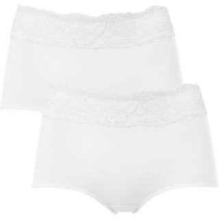 Trofe Lace Trimmed Maxi Briefs 2-pak - White - X-Large