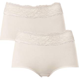 Trofe Lace Trimmed Maxi Briefs 2-pak - Champagne - X-Large