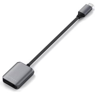Satechi USB-C til Jack-stik 3.5 mm & USB-C Adapter - Space Grey